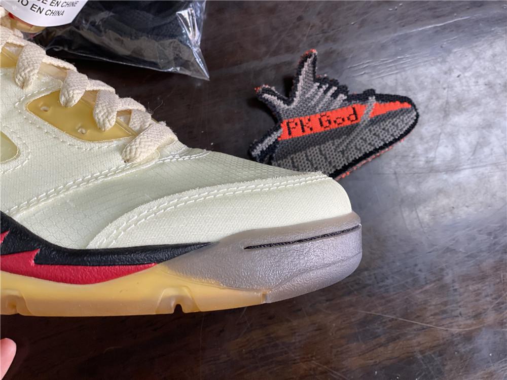 PK God Air Jordan 5 Retro X off white Sail retail materials ready to ship